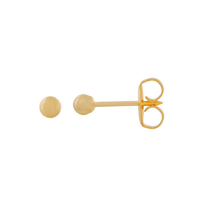 3MM Ball 18K Gold Piercing Ear Stud For Baby