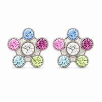 Daisy Rainbow Allergy Free Stainless Steel Ear Studs | Ideal for everyday wear