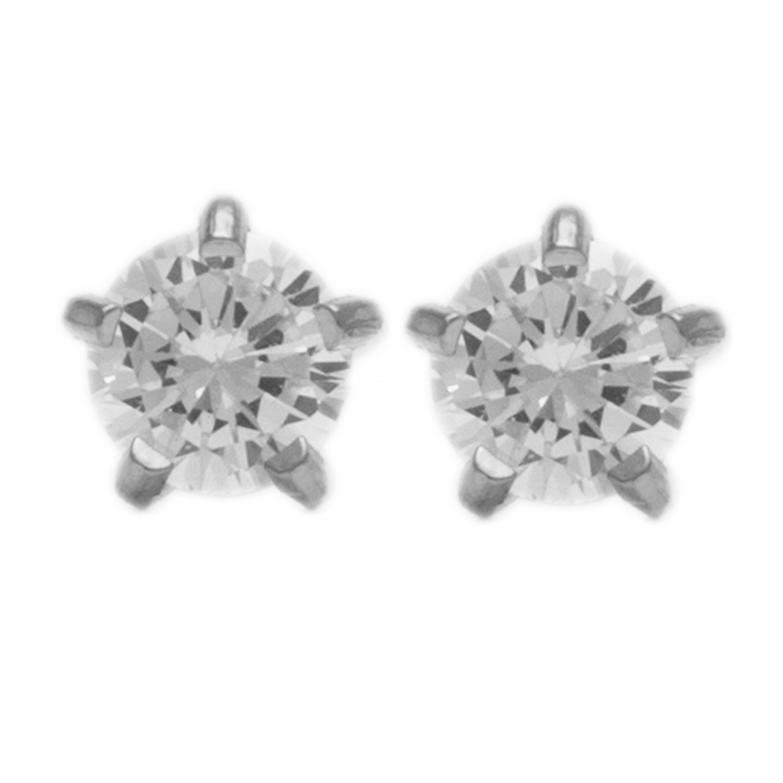 4MM Cubic Zirconia Allergy Free Stainless Steel Ear Studs | MADE IN USA | Ideal for everyday wear