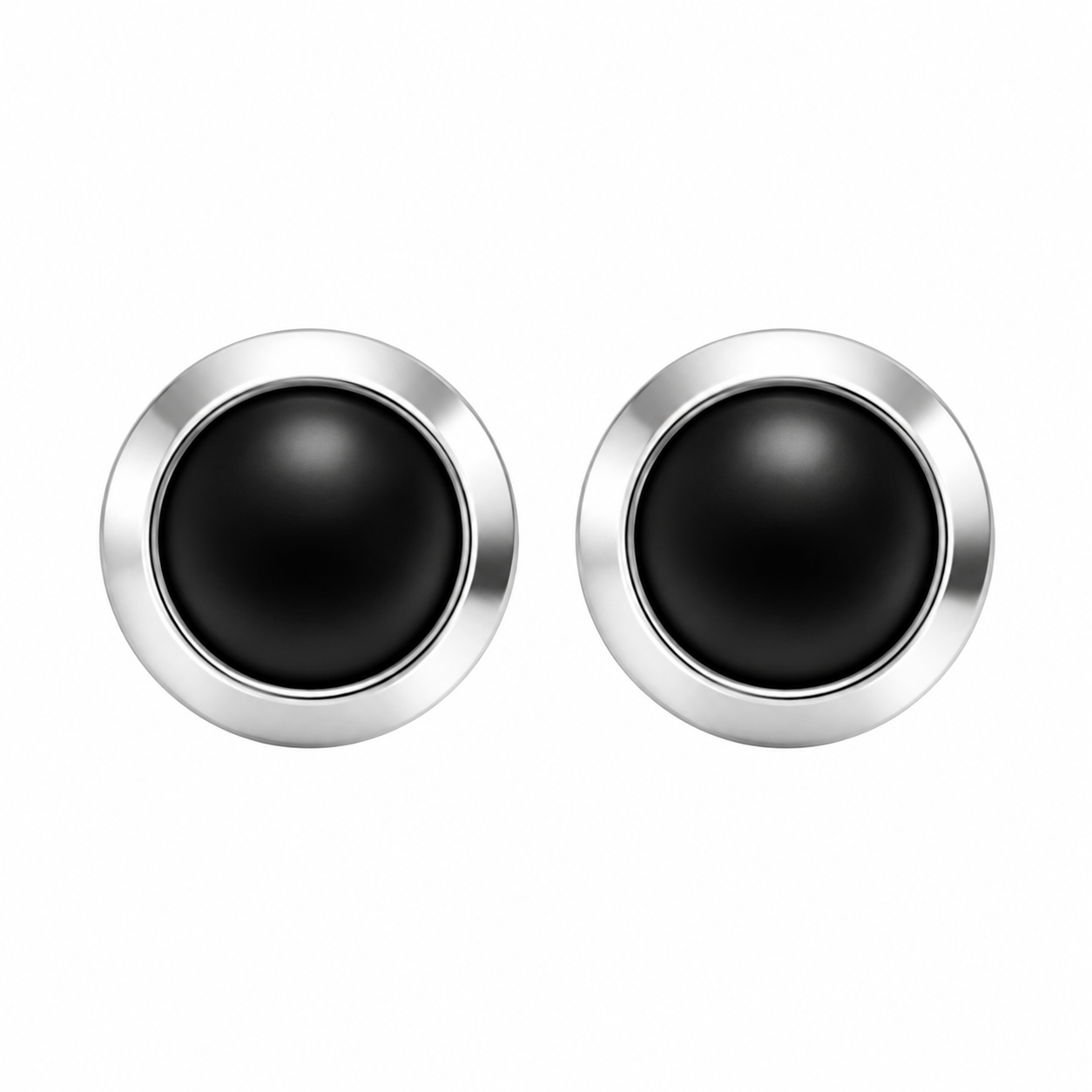 3MM Black Onyx Bezel Allergy Free Stainless Steel Ear Studs | MADE IN USA | Ideal for everyday wear