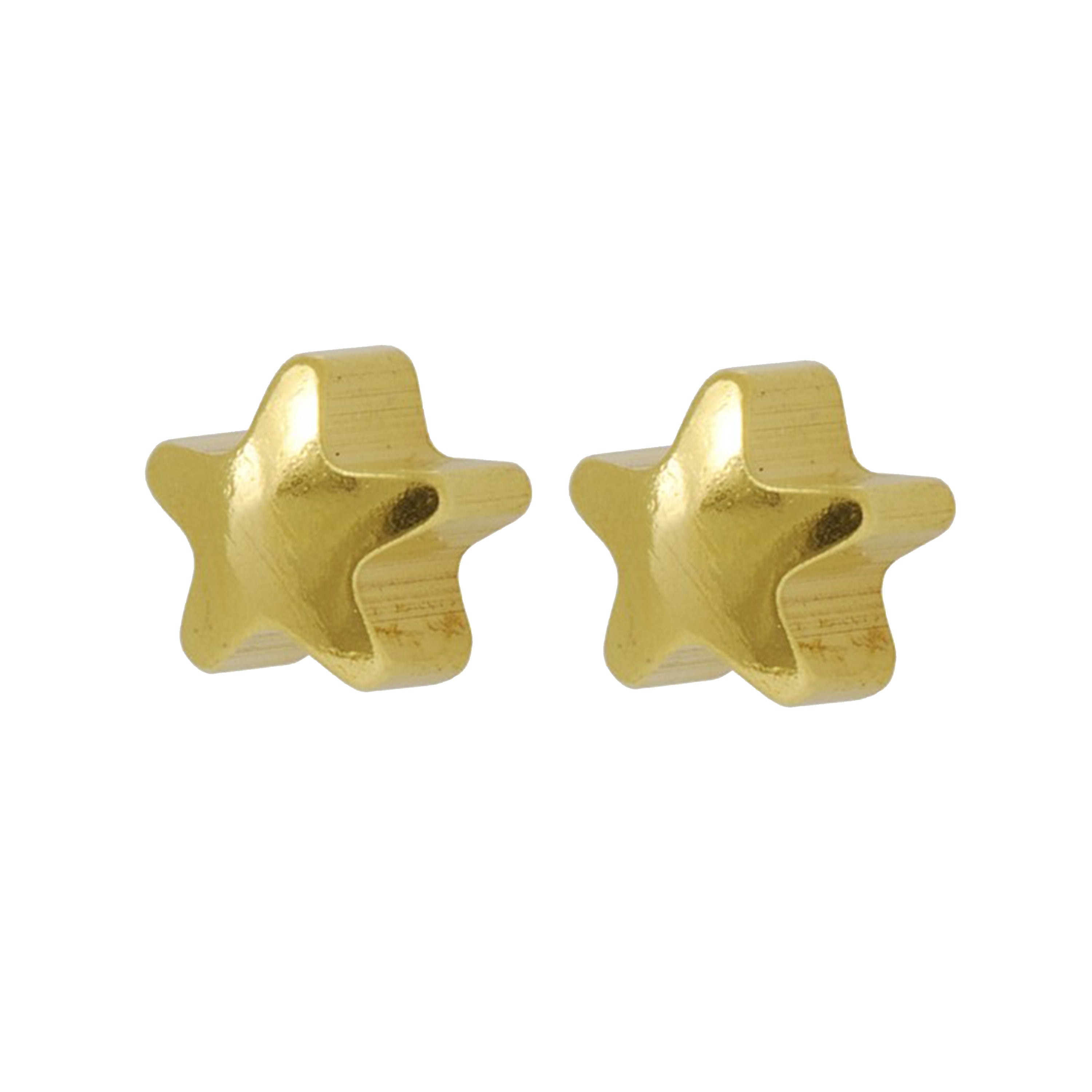 3MM Star 24K Pure Gold Plated Ear Studs | MADE IN USA | Ideal for everyday wear
