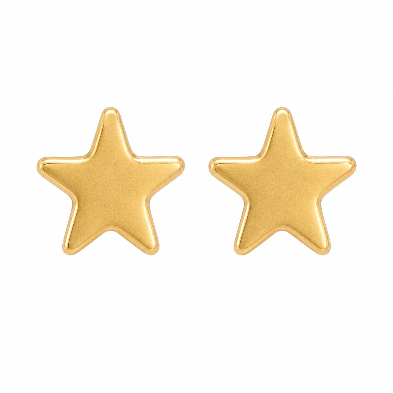 3MM Star 24K Pure Gold Plated Ear Studs | MADE IN USA | Ideal for everyday wear