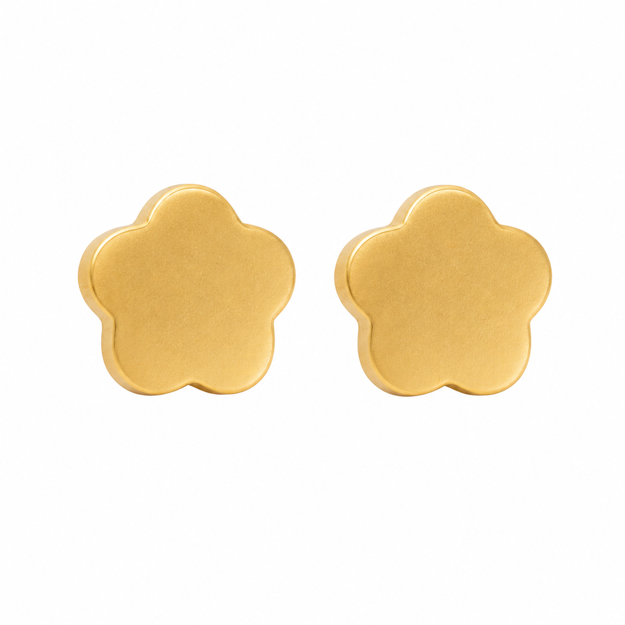 3MM Flower 24K Pure Gold Plated Ear Studs | MADE IN USA | Ideal for everyday wear