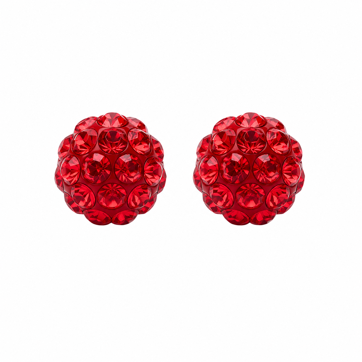 4.5MM Fireball Light Siam Allergy free Stainless Steel Ear Studs | MADE IN USA | Ideal for everyday wear