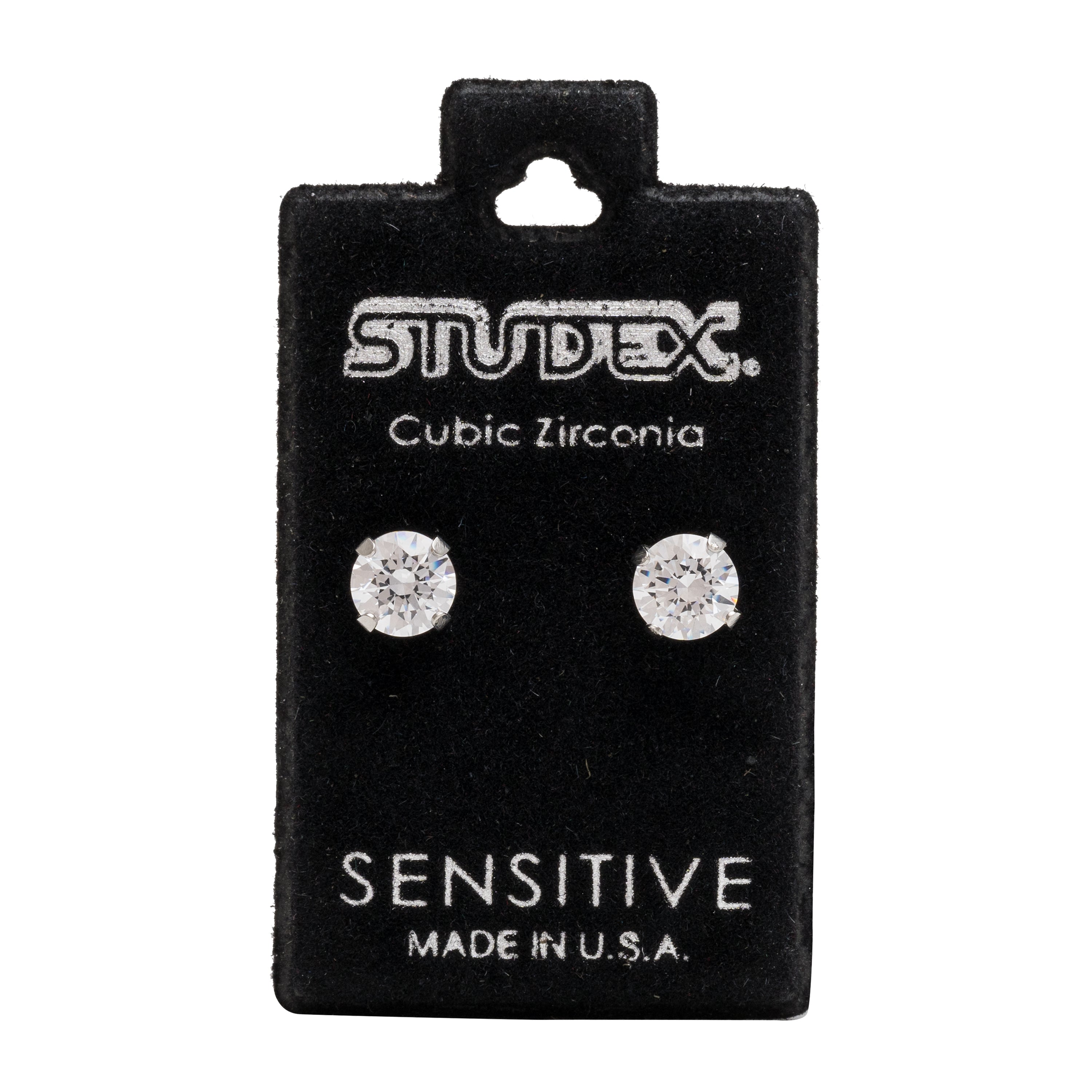 6MM Cubic Zirconia Allergy Free Stainless Steel Ear Studs | MADE IN USA | Ideal for everyday wear