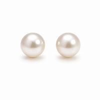 5MM White Pearl 24K Pure Gold Plated Ear Studs | MADE IN USA | Ideal for everyday wear