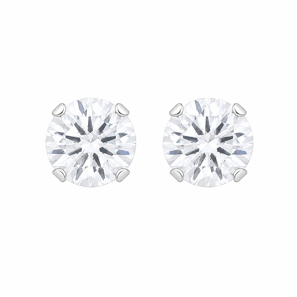 8MM Cubic Zirconia Allergy free Stainless Steel Ear Studs | MADE IN USA | Ideal for everyday wear