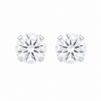 8MM Cubic Zirconia Allergy free Stainless Steel Ear Studs | MADE IN USA | Ideal for everyday wear