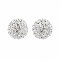 8MM Fireball Ð Crystal Allergy free Stainless Steel Ear Studs | MADE IN USA | Ideal for everyday wear