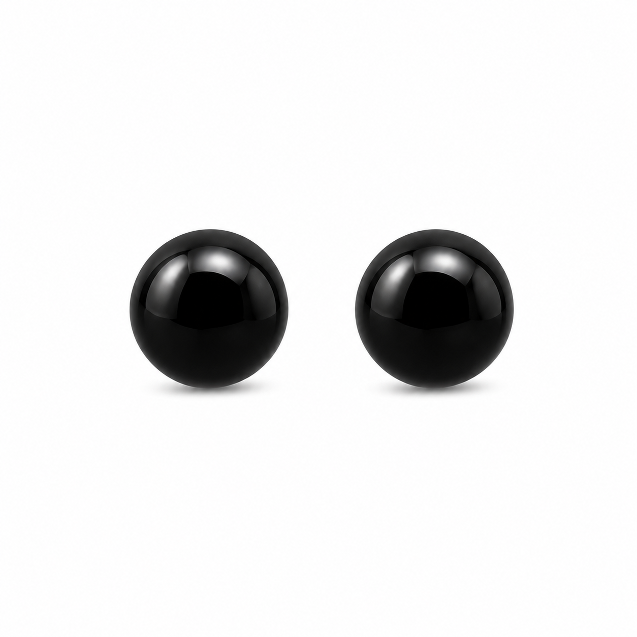 5MM Novelty Neon Black Allergy free Stainless Steel Ear Studs | MADE IN USA | Ideal for everyday wear