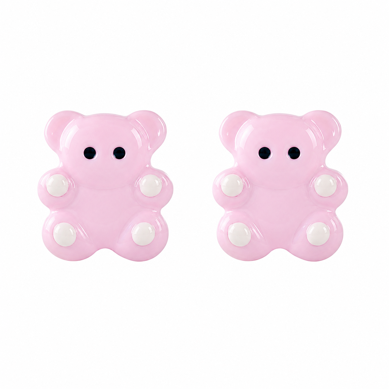 Pink Teddy Bear Allergy free Stainless Steel Ear Studs For Kids | Ideal for everyday wear