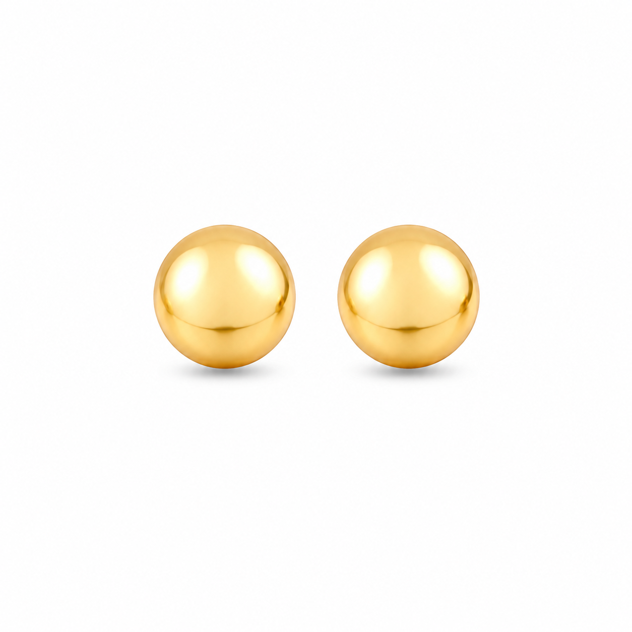 3MM Ball 24K Pure Gold Plated Ear Studs For Kids