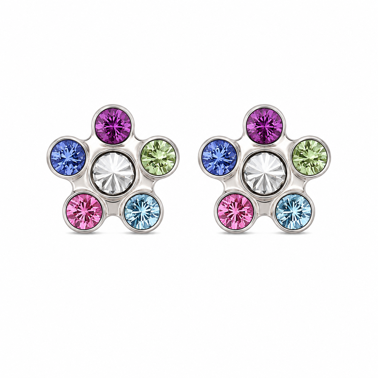Daisy Rainbow Allergy free Stainless Steel Ear Studs For Kids | Ideal for everyday wear