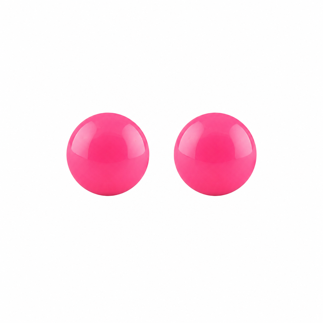 Novelty Neon Hot Pink Button Allergy free Stainless Steel Ear Studs For Kids