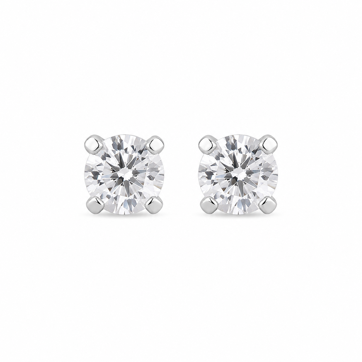 4MM Cubic Zirconia Allergy free Stainless Steel Ear Studs For Kids