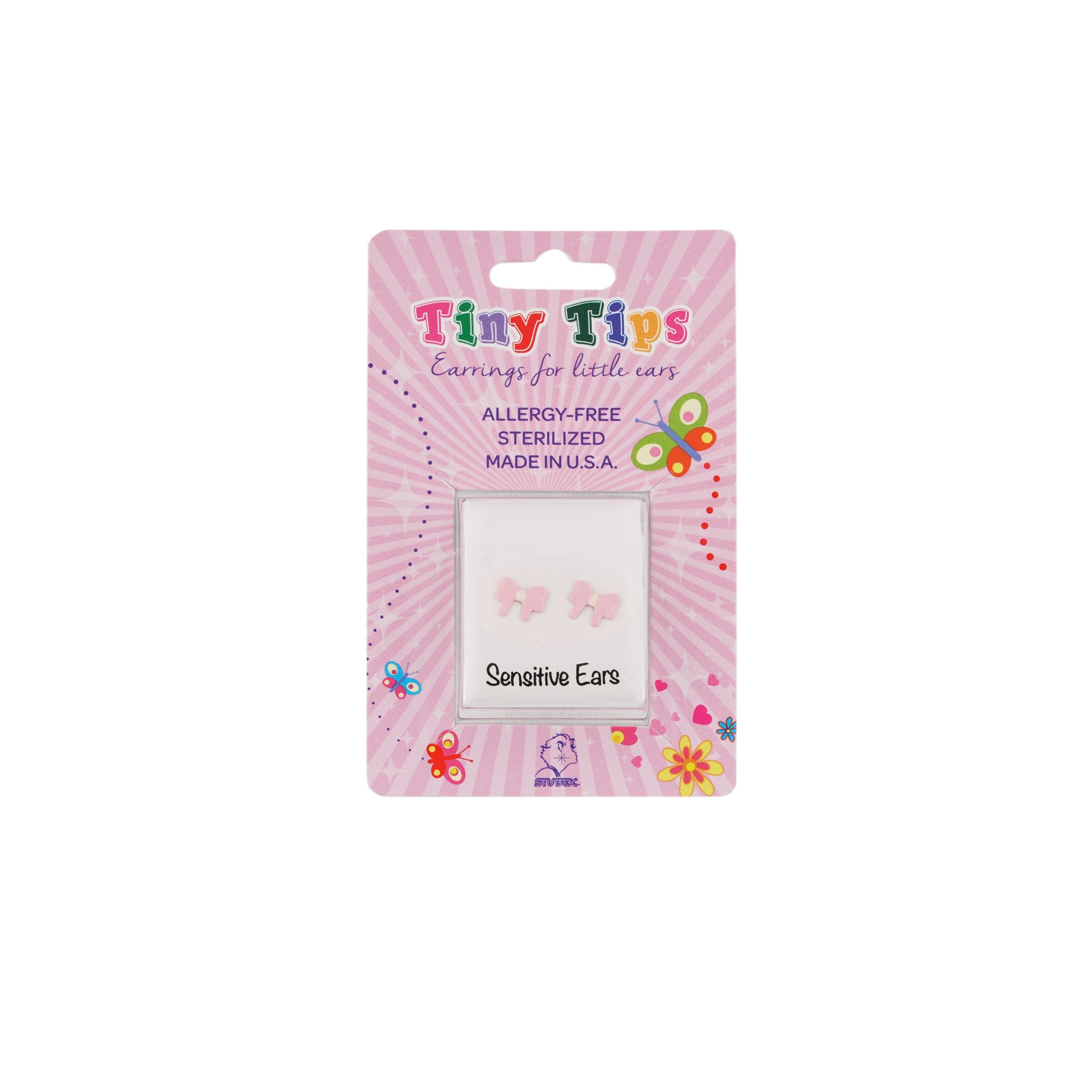 Pink Bow Allergy free Stainless Steel Ear Studs For Kids | Ideal for everyday wear