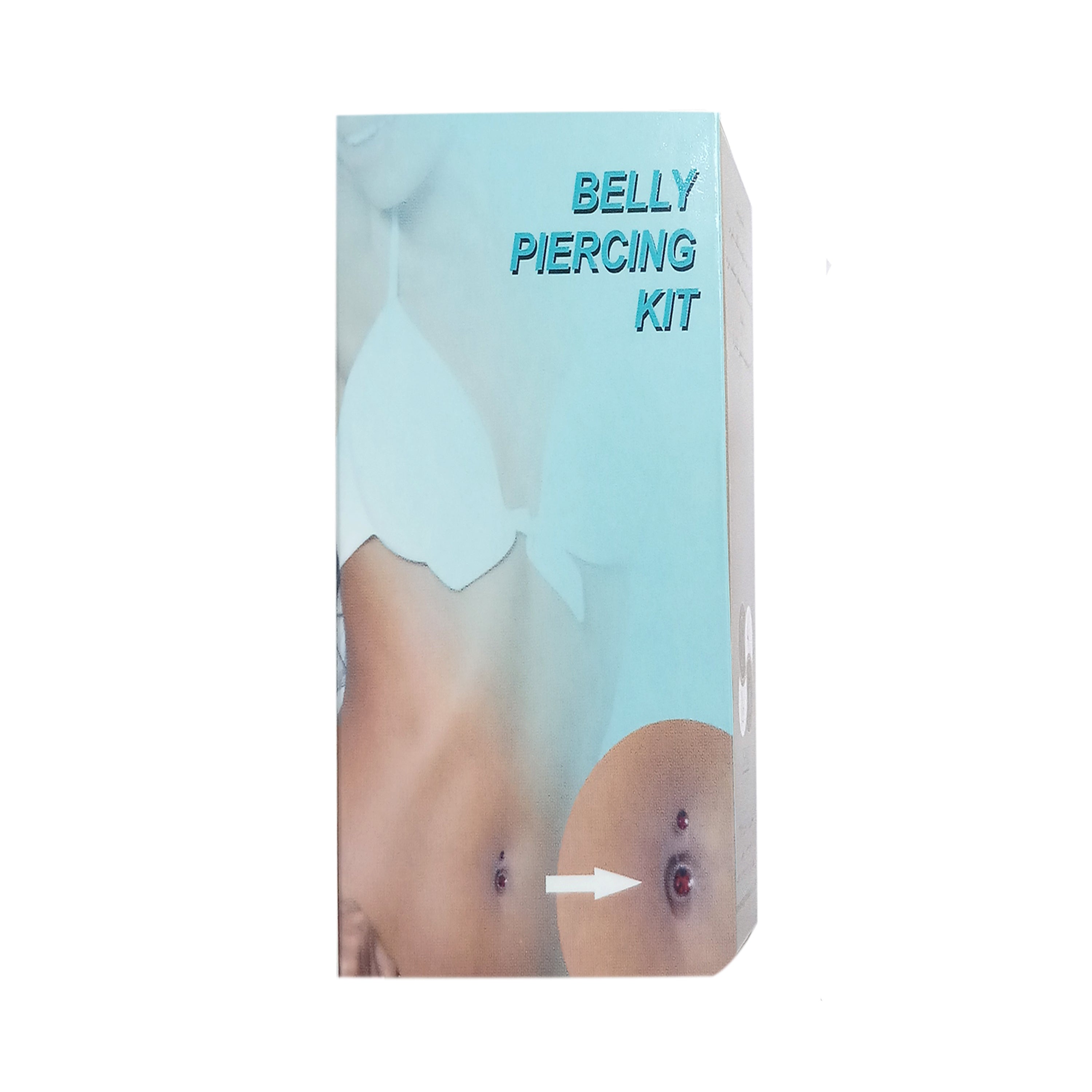 Aquamarine Banana Bars Professional Belly Piercing Kit