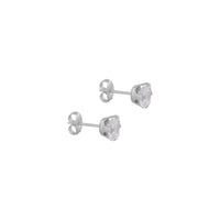 6X6MM Cubic Zirconia Allergy free Stainless Steel Ear Studs | MADE IN USA | Ideal for everyday wear