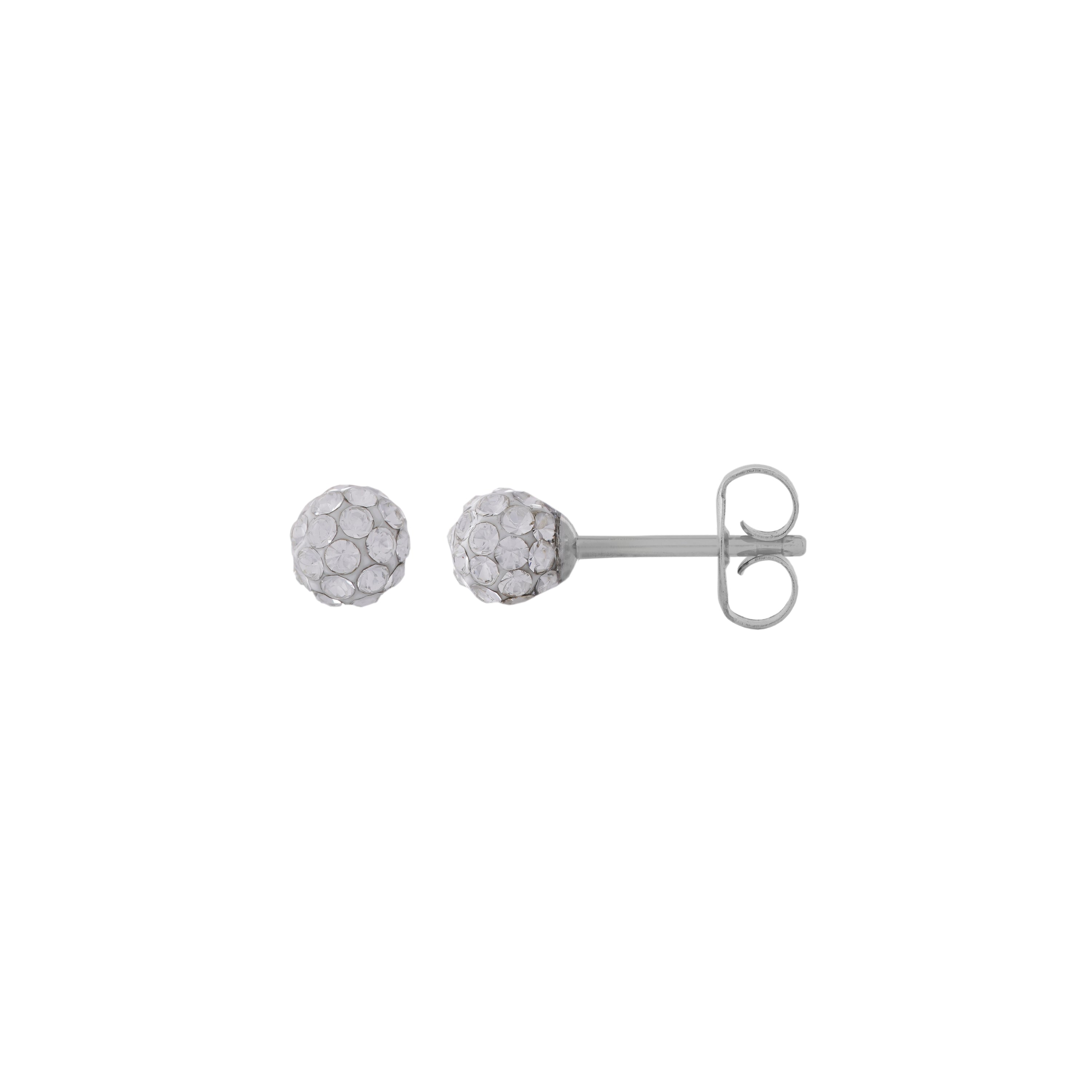 4.5MM Fireball Ð Crystal Allergy free Stainless Steel Ear Studs | MADE IN USA | Ideal for everyday wear