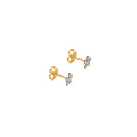 Daisy April Crystal 24K Pure Gold Plated Ear Studs | MADE IN USA | Ideal for everyday wear