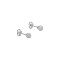 4.5MM Fireball Ð Ab Crystal Allergy free Stainless Steel Ear Studs | MADE IN USA | Ideal for everyday wear