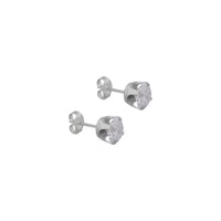 7MM Cubic Zirconia Allergy free Stainless Steel Ear Studs | MADE IN USA | Ideal for everyday wear