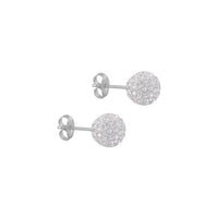 8MM Fireball Ð Crystal Allergy free Stainless Steel Ear Studs | MADE IN USA | Ideal for everyday wear