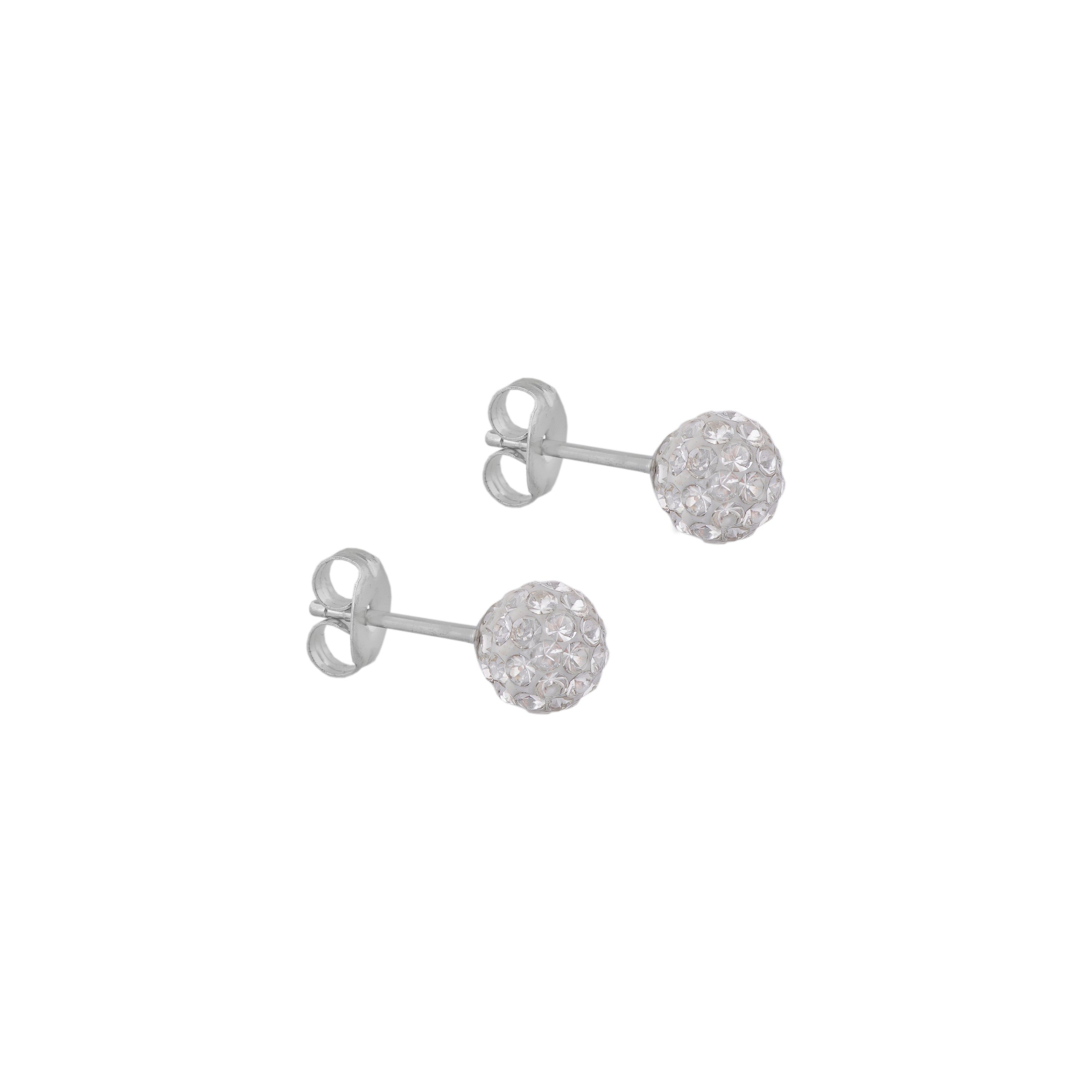 6MM Fireball Ð Crystal Allergy free Stainless Steel Ear Studs | MADE IN USA | Ideal for everyday wear
