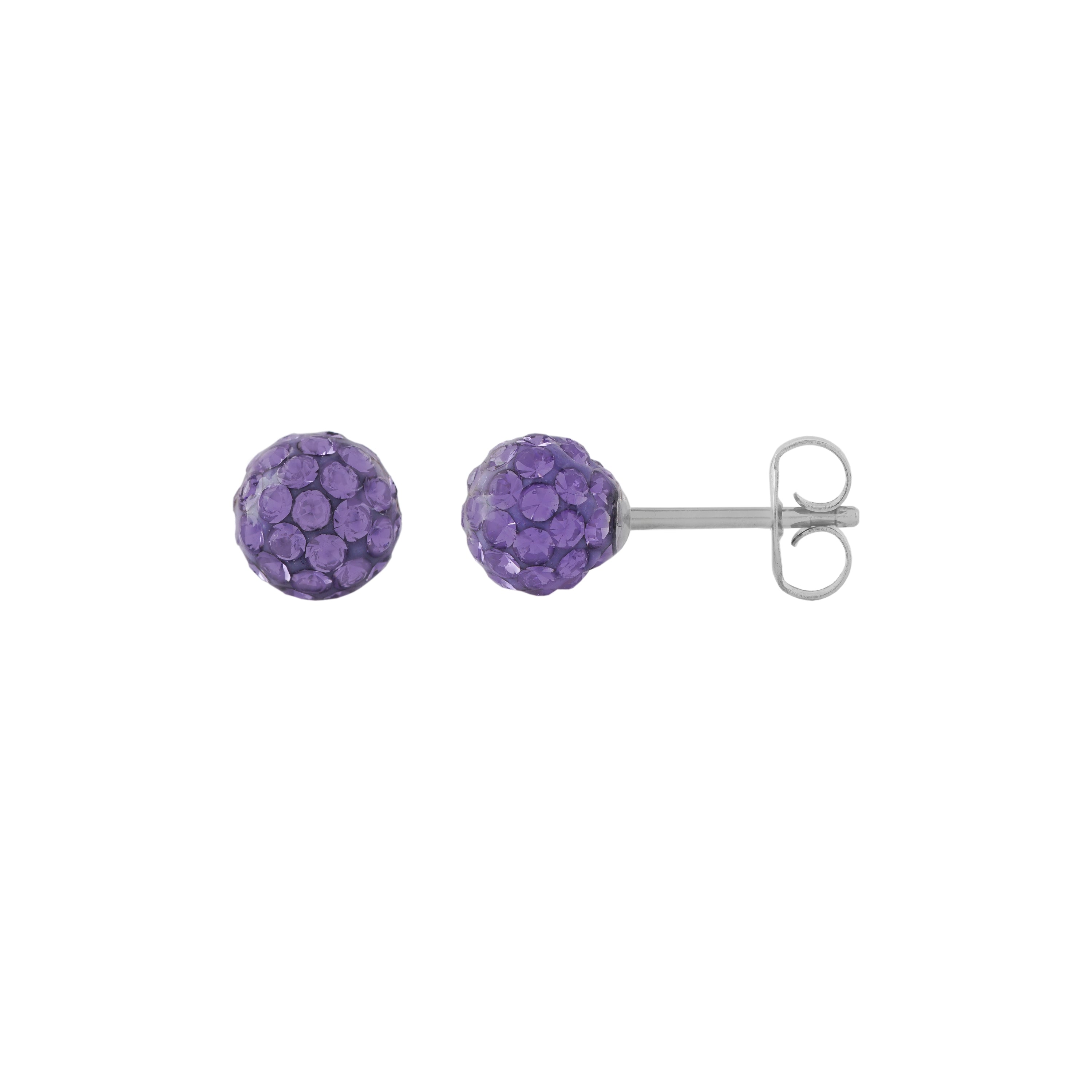 6MM Fireball Ð Tanzanite Allergy free Stainless Steel Ear Studs | MADE IN USA | Ideal for everyday wear