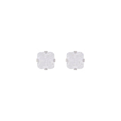 6X6MM Cubic Zirconia Allergy free Stainless Steel Ear Studs | MADE IN USA | Ideal for everyday wear