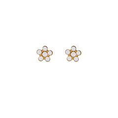 Daisy April Crystal 24K Pure Gold Plated Ear Studs For Kids