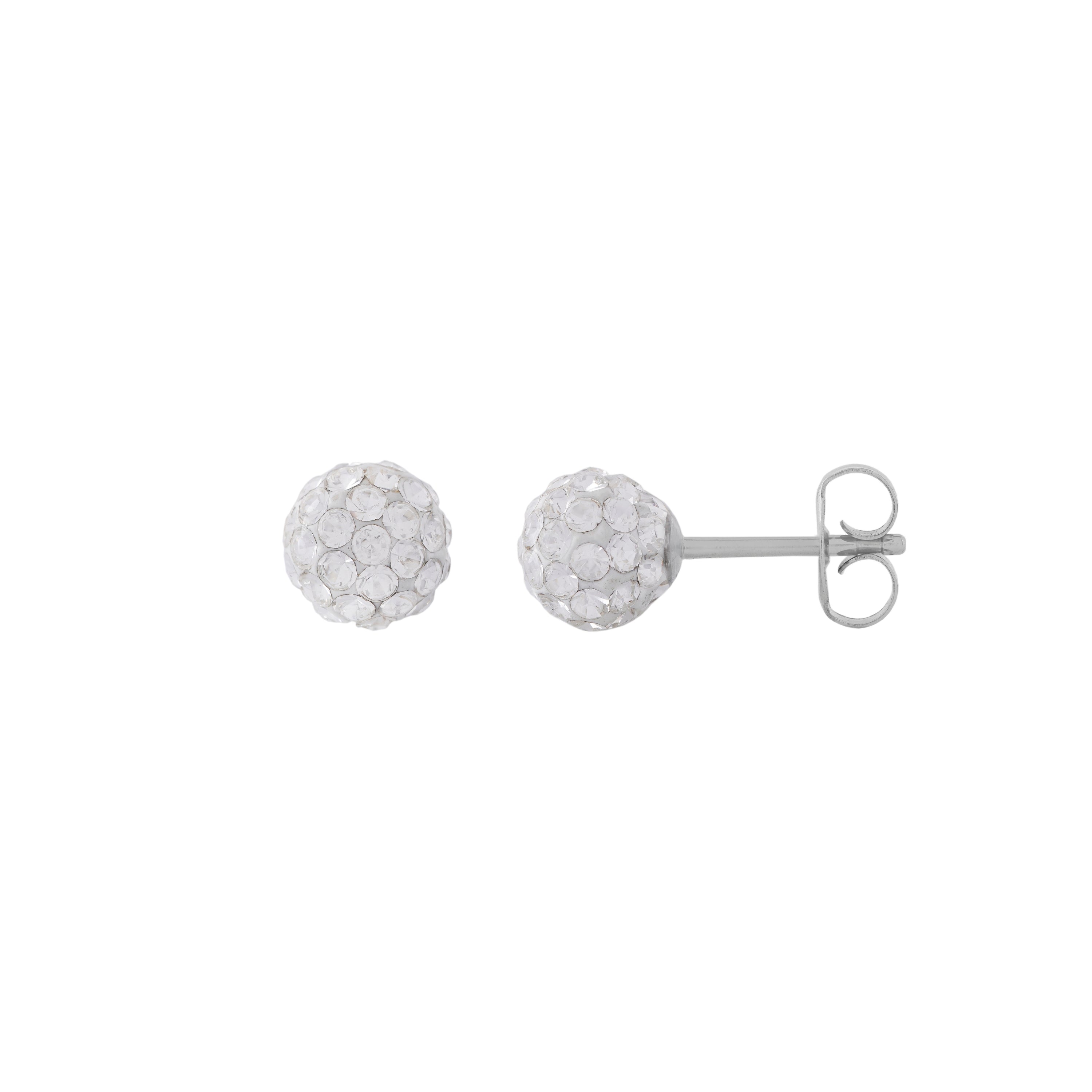 6MM Fireball Ð Crystal Allergy free Stainless Steel Ear Studs | MADE IN USA | Ideal for everyday wear