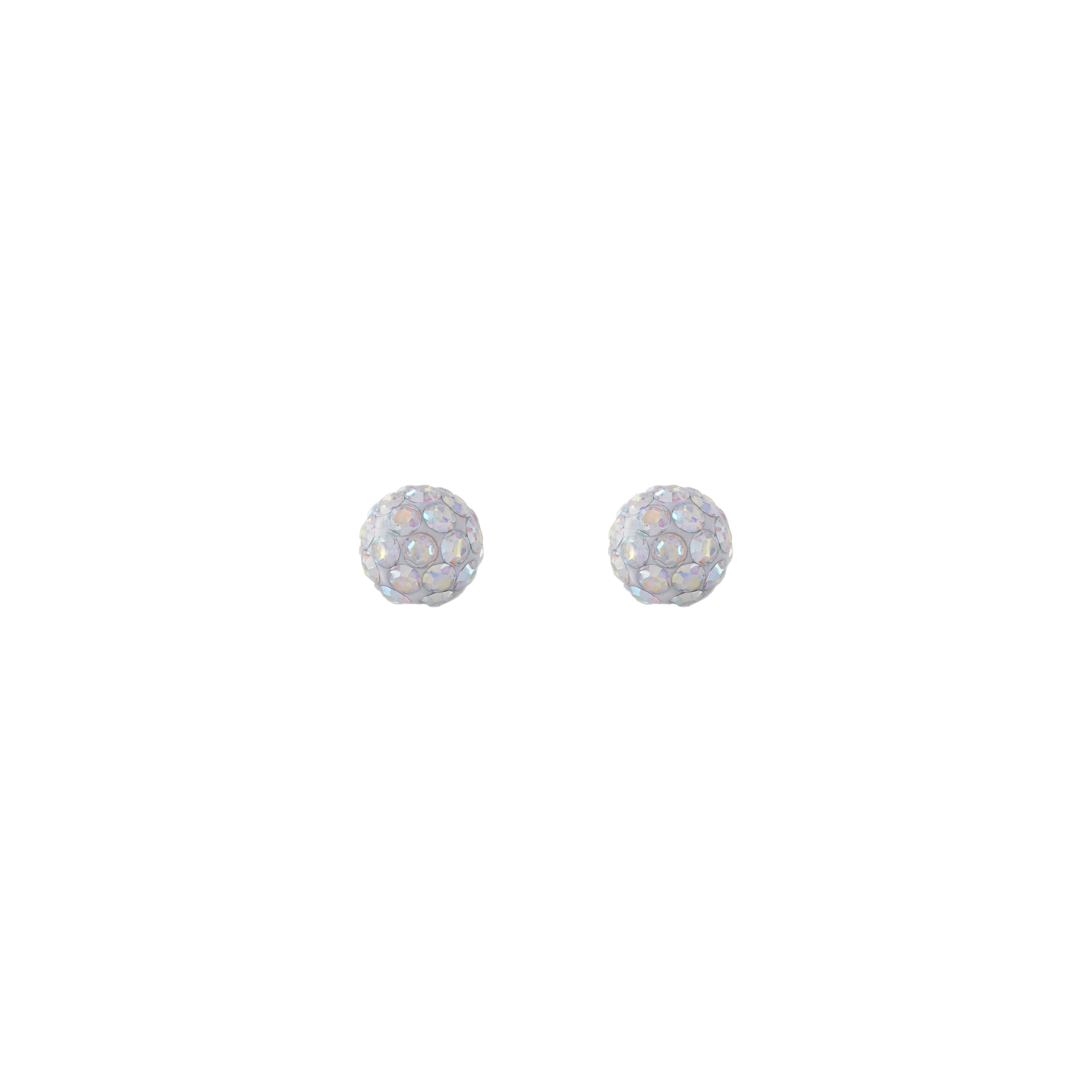 4.5MM Fireball Ð Ab Crystal Allergy free Stainless Steel Ear Studs | MADE IN USA | Ideal for everyday wear
