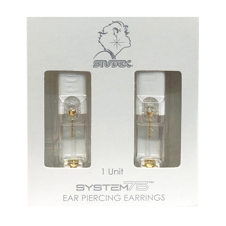 3MM Cubic Zirconia 24K Pure Gold Plated Piercing Ear Stud