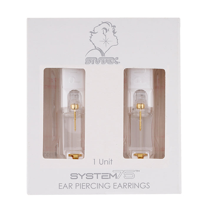 3MM April Crystal 24K Pure Gold Plated Piercing Ear Stud
