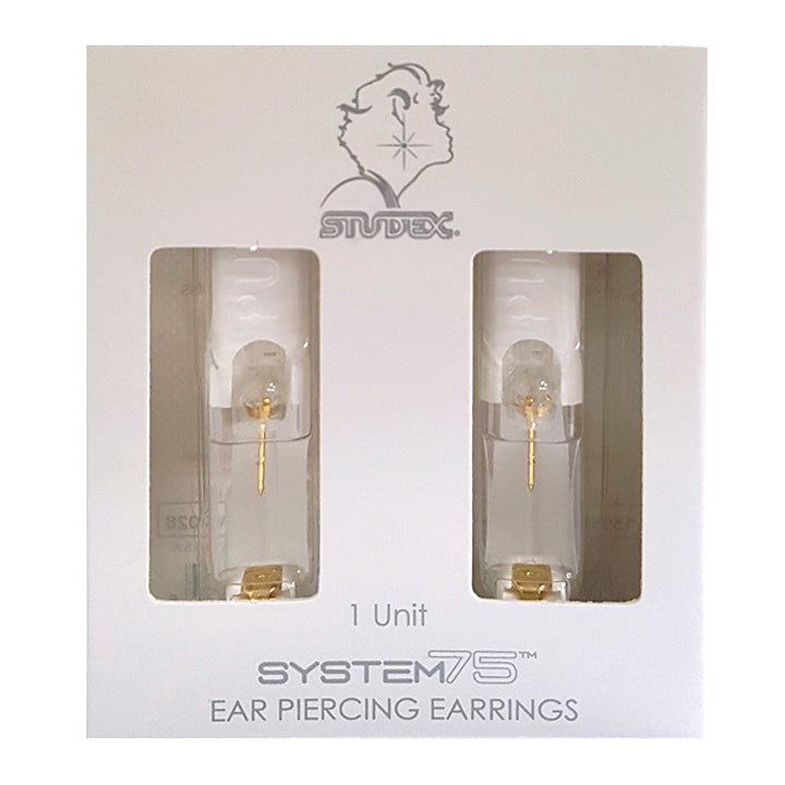 3X3MM Princess Cut Cubic Zirconia 24K Pure Gold Plated Piercing Ear Stud