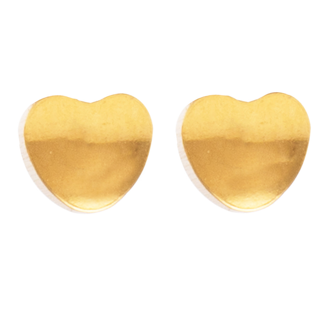 4MM Heart 24K Pure Gold Plated Piercing Ear Stud