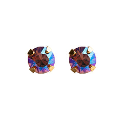 3MM light Rose 24K Pure Gold Plated Piercing Ear Stud