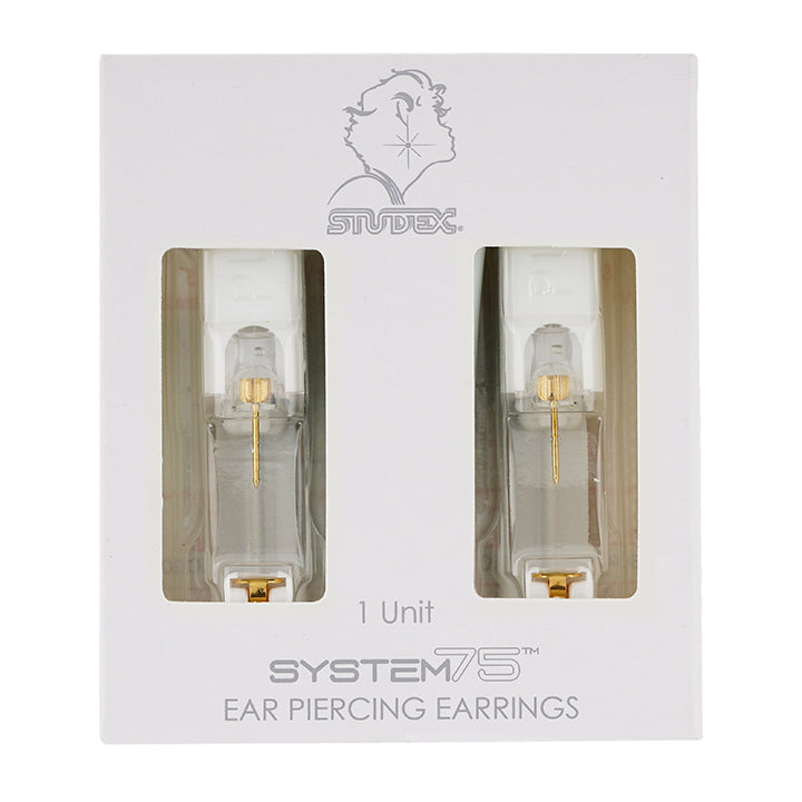 4MM Starlite April Crystal 24K Pure Gold Plated Piercing Ear Stud