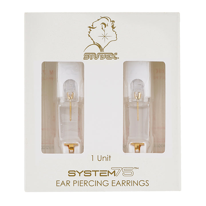 3MM Cubic Zirconia 18K Gold Piercing Ear Stud
