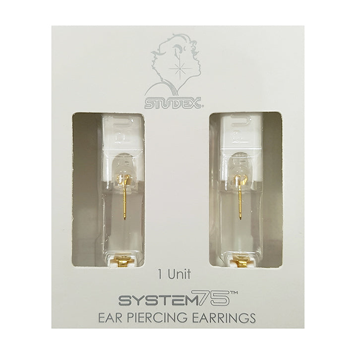 4MM Cubic Zirconia 24K Pure Gold Plated Piercing Ear Stud