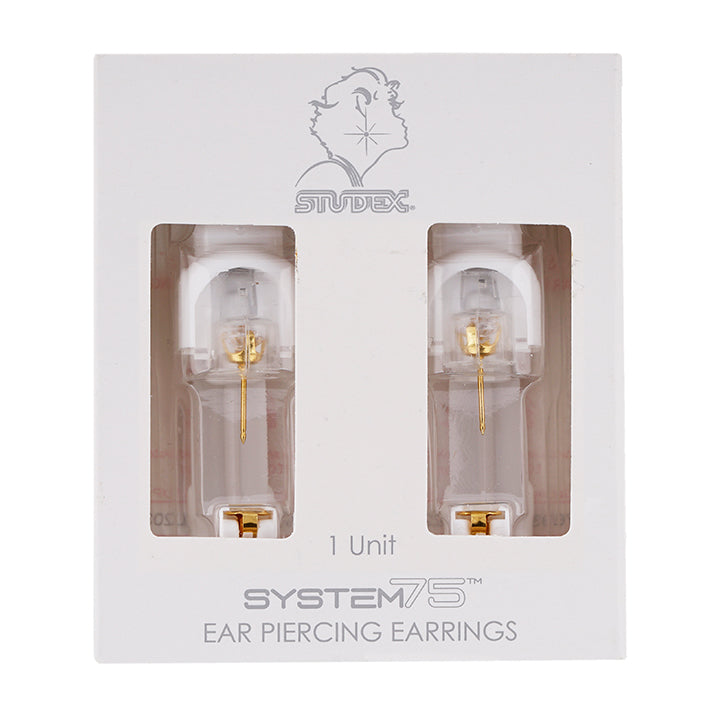 6MM Cubic Zirconia 24K Pure Gold Plated Piercing Ear Stud
