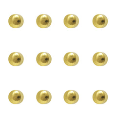 4MM Traditional Ball 24K Pure Gold Plated Piercing Ear Stud (12 Pair)