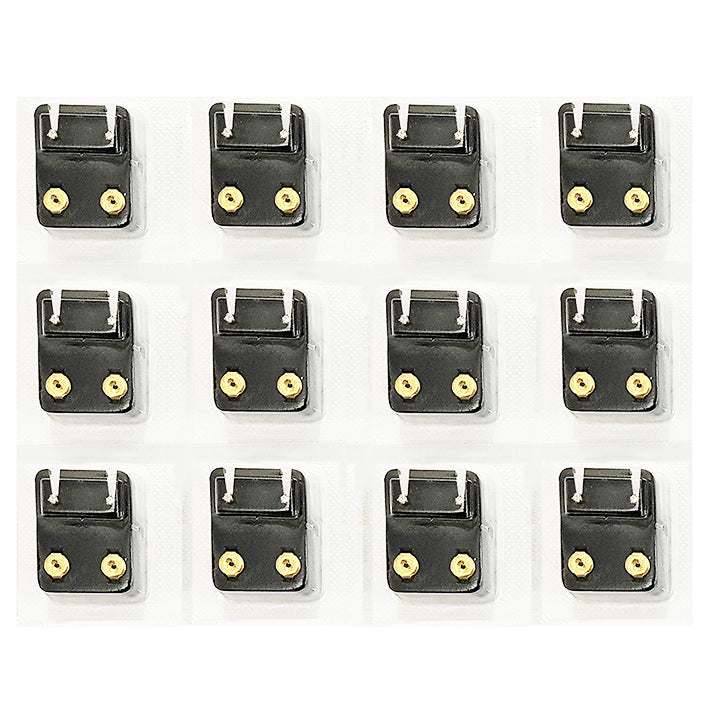 2MM Cubic Zirconia 24K Pure Gold Plated Piercing Ear Stud (12 Pair)