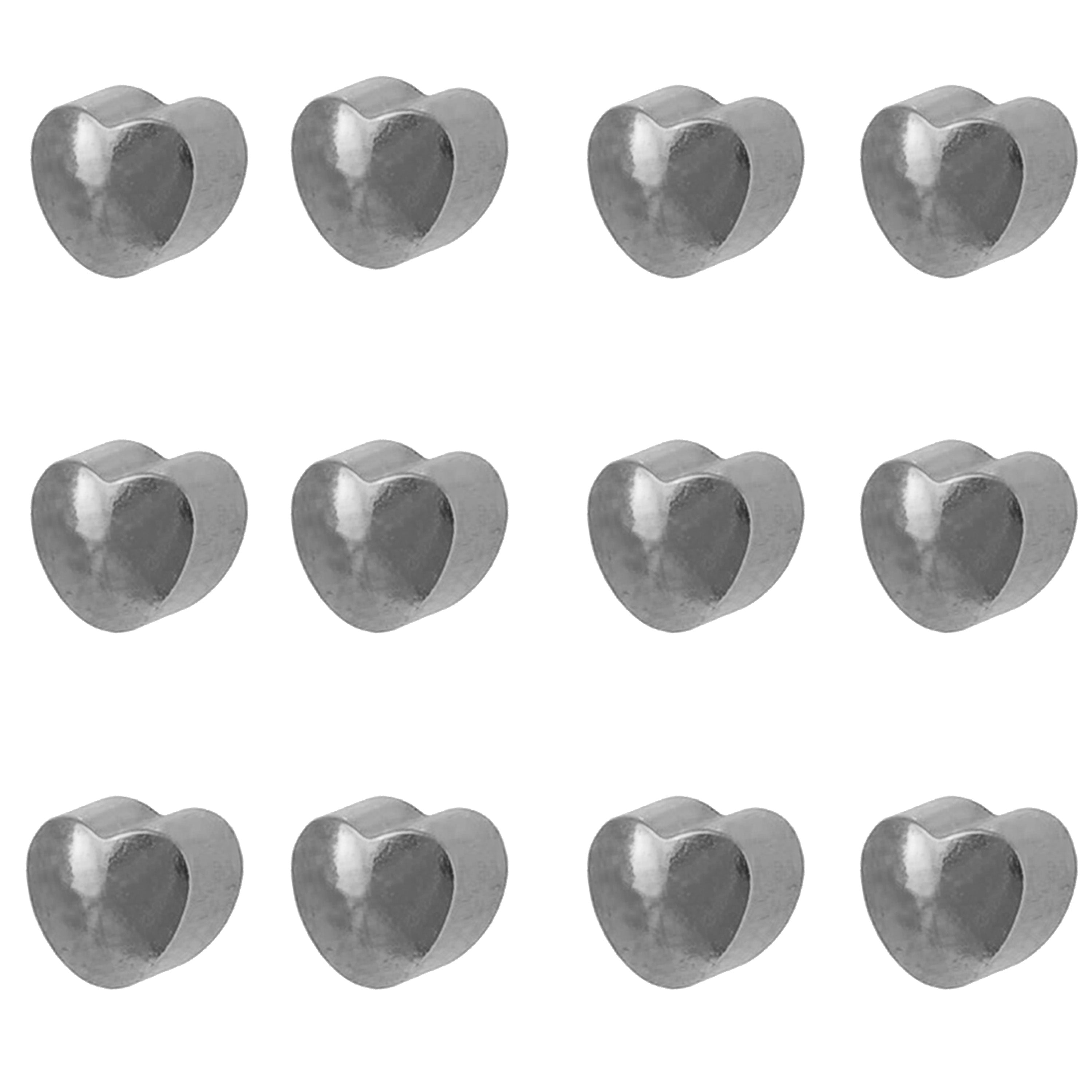 3MM Heart Allergy-free Stainless Steel Piercing Ear Stud (12 Pair)