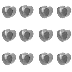 3MM Heart Allergy-free Stainless Steel Piercing Ear Stud (12 Pair)
