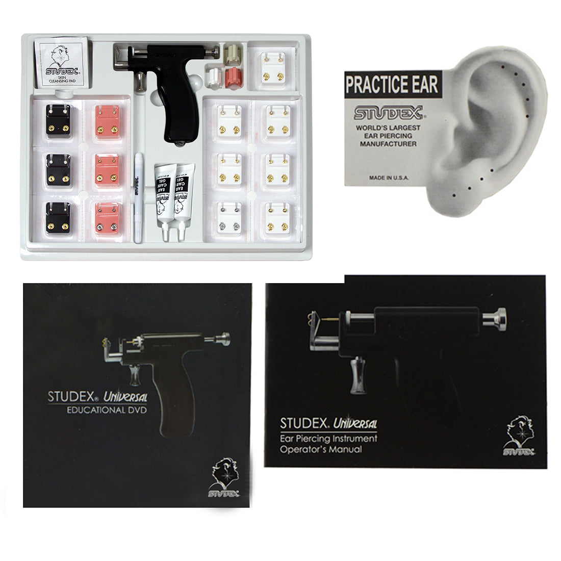 Studex Universal Ear Piercing Instrument Kit With 13 Pairs Ear Studs