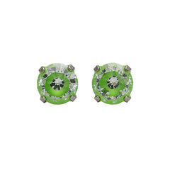 5MM Cubic Zirconia Neon Green Allergy Free Stainless Steel Ear Studs | Ideal for everyday wear