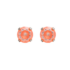 5MM Cubic Zirconia Neon Orange Allergy Free Stainless Steel Ear Studs | Ideal for everyday wear