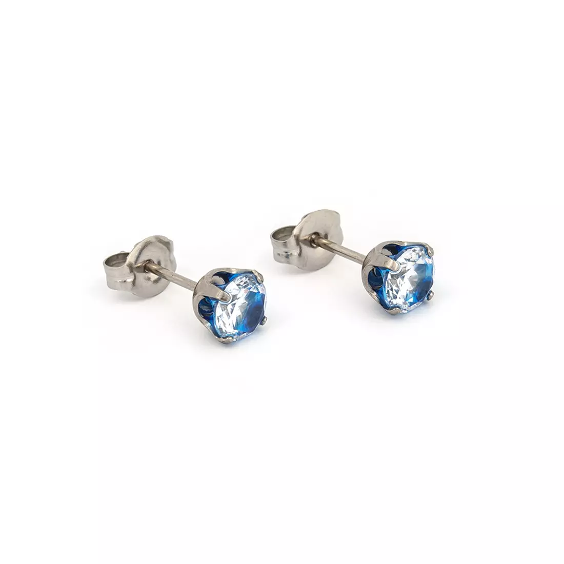5MM Cubic Zirconia Neon Blue Allergy Free Stainless Steel Ear Studs | Ideal for everyday wear